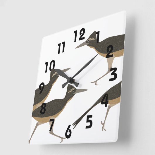 Roadrunner Wall-Uhr Quadratische Wanduhr (Winkel)