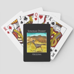 Roadrunner wie in der Sonoran-Wüste in AZ Spielkarten