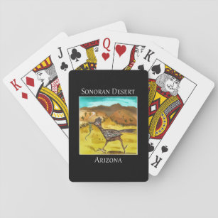 Roadrunner wie in der Sonoran-Wüste in AZ Spielkarten