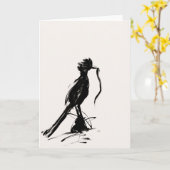 Roadrunner with snake greeting card karte (Gelbe Blume)