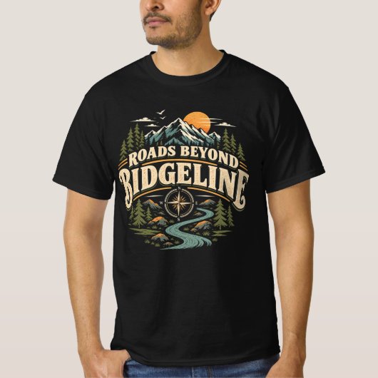 Roads Beyond Ridgeline Mountain Adventure T-Shirt (Vorderseite)