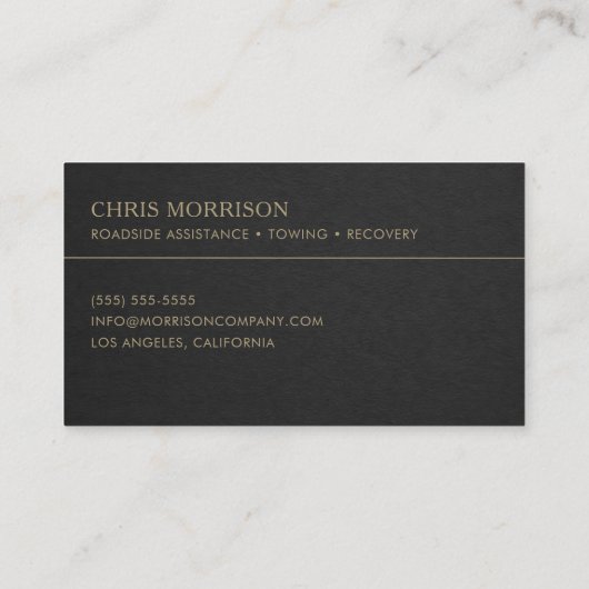 Roadside Assistance Visitenkarte (Rückseite)