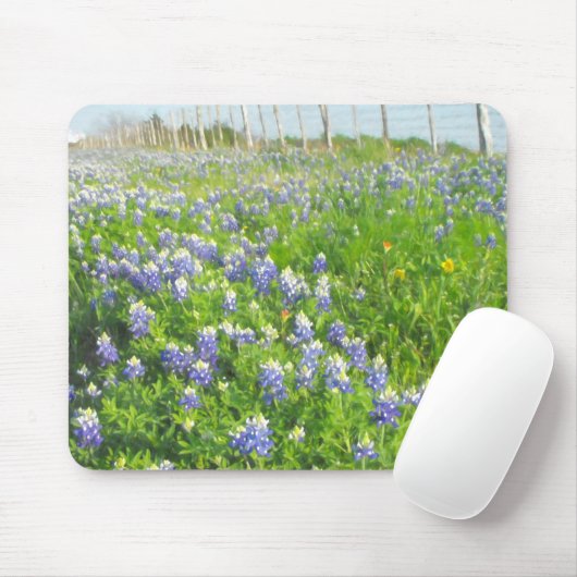 Roadside Bluebonnets Mousepad (Mit Mouse)