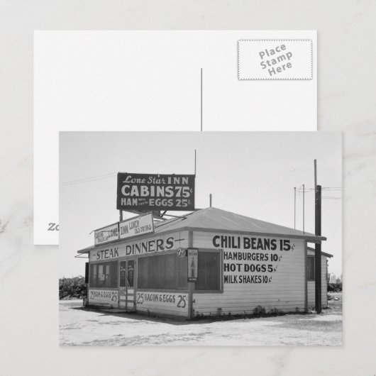 Roadside Diner, 1939 Postkarte (Vorne/Hinten)