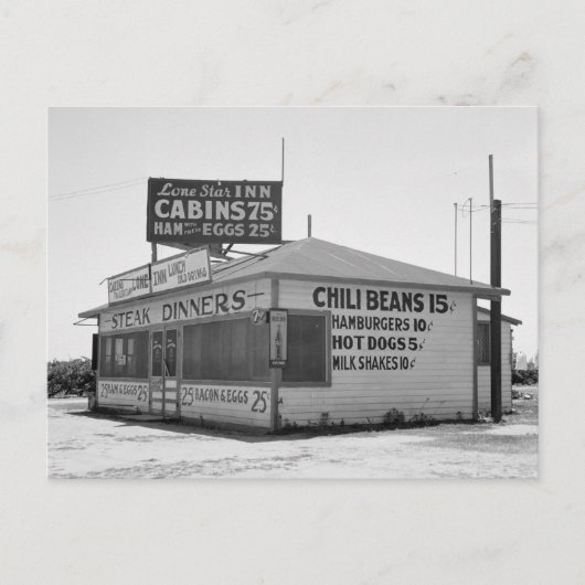 Roadside Diner, 1939 Postkarte (Vorderseite)