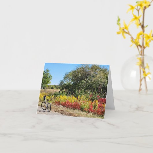 Roadside Indiana im Herbst Karte (Gelbe Blume)