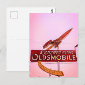 Roadside Neon Postkarte (Vorne/Hinten)