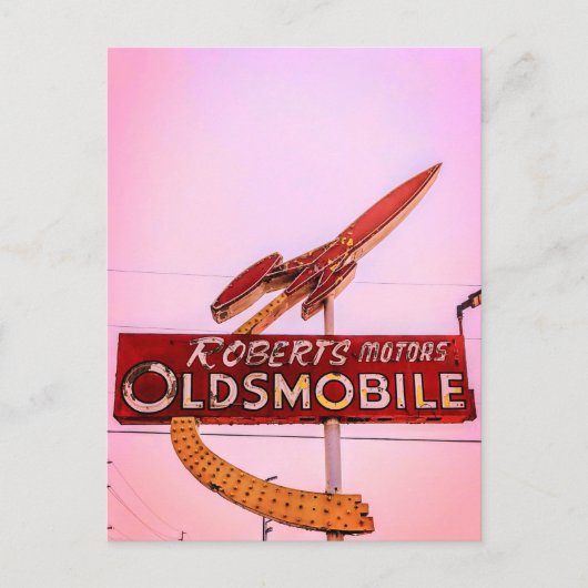 Roadside Neon Postkarte (Vorderseite)