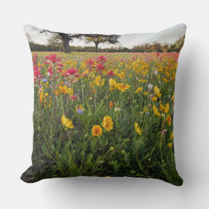 Roadside Wildblumen in Texas, Frühjahr Kissen