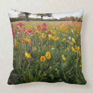 Roadside Wildblumen in Texas, Frühjahr Kissen