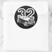 Roadster 32 runder aufkleber (Tasche)