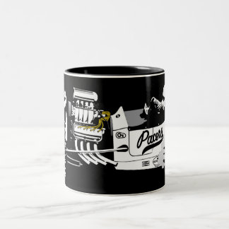Roadster-Bild-Tasse Zweifarbige Tasse