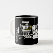Roadster-Bild-Tasse Zweifarbige Tasse (Vorderseite Links)
