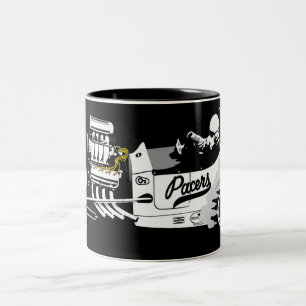 Roadster-Bild-Tasse Zweifarbige Tasse