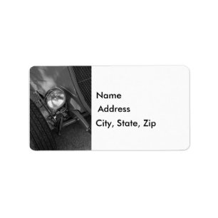 Roadster Grayscale der 30er Jahre Adressaufkleber