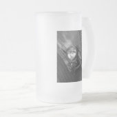 Roadster Grayscale der 30er Jahre Mattglas Bierglas (VorderseiteRechts)