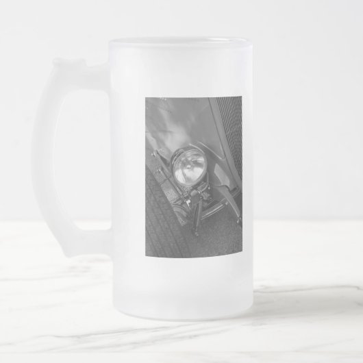 Roadster Grayscale der 30er Jahre Mattglas Bierglas (Links)