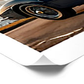 Roadster Luxus Open Road Editorial Grafik Poster (Ecke)