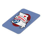 Roadtrip '24 Missouri - (blau / marroon) Magnet (Linke Seite)