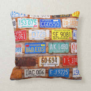 Roadtrip Gang - US-Kfz-Kennzeichen-Kissen Kissen