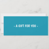 Roadtrip-Geschenkgutschein, Roadtrip-Geschenk Einladung (Rückseite)