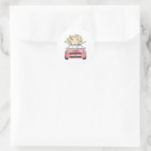 Roadtrip Illustration Runder Aufkleber (Tasche)