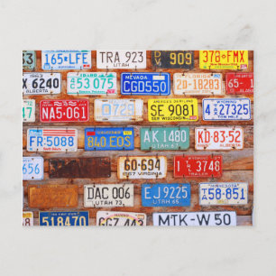 Roadtrip Licence Plakat Postkarte