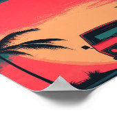 Roadtrip Retro Neon Poster (Ecke)