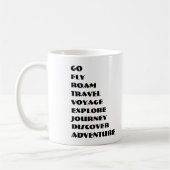 ROAM, REISE, REISE, REISE, ERLEBEN, REISE, ENTDECK KAFFEETASSE (Links)