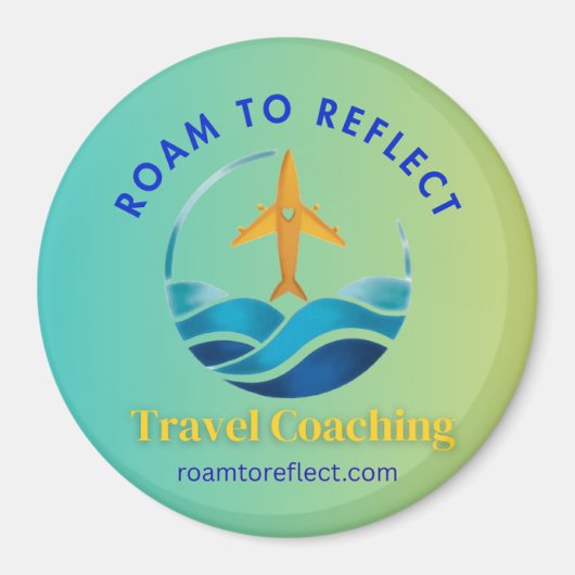 Roam to Reflect Magnet blau und gelb (Vorne)