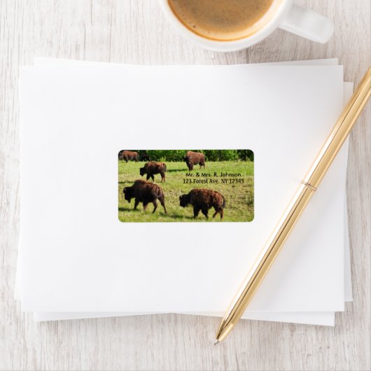 Roaming-Bison-Adressenkennzeichnung Adressaufkleber (Insitu)
