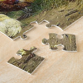Roaming Farmyard Chickens Carl Jutz Puzzle (Seite)