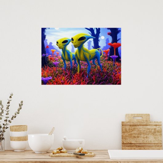 Roaming  Free AI Aliens  Poster (Küche)