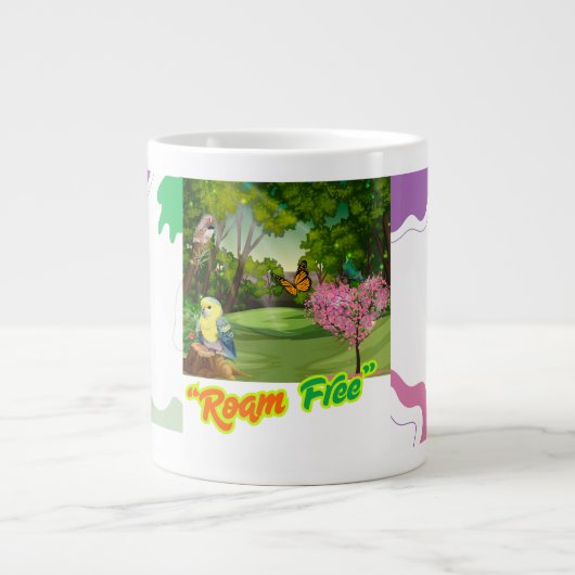 "Roaming frei" Inspiration Tasse - Abenteuer. (Vorderseite)