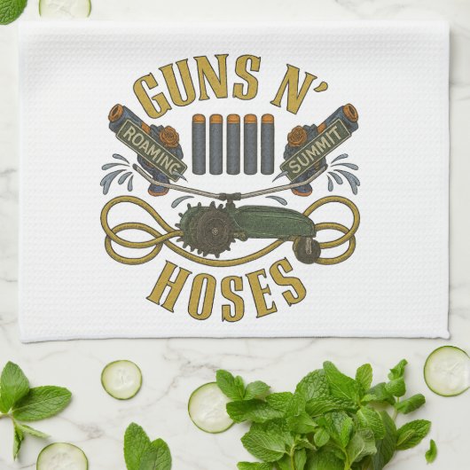 Roaming X Summit: Guns N' Hoses Neighborhood Shirt Geschirrtuch (Gefaltet)