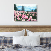 Roan Mountain Rhododendrons Ölgemälde Druck Leinwanddruck (Insitu (Schlafzimmer))