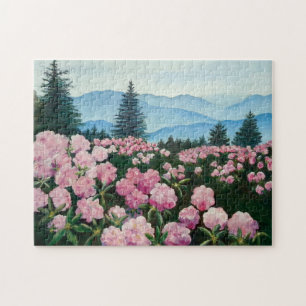 Roan Mountain Rhododendrons Ölgemälde Druck Puzzle