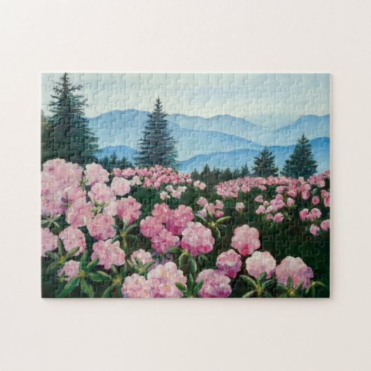Roan Mountain Rhododendrons Ölgemälde Druck Puzzle (Horizontal)