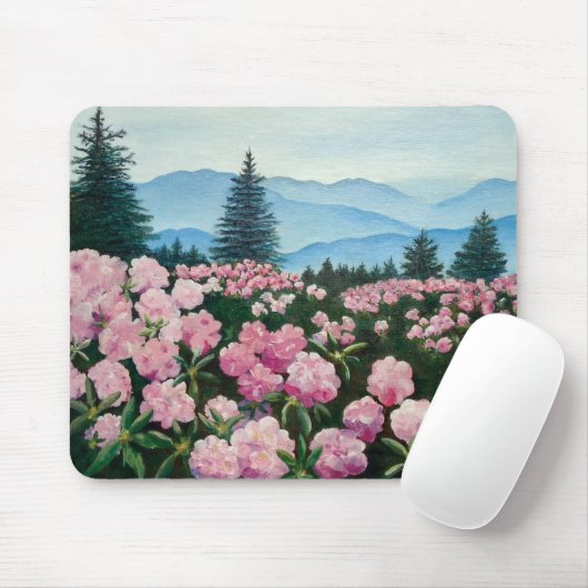 Roan Mt Rhododendron Fine Art Print Mouse Pad Mousepad (Mit Mouse)