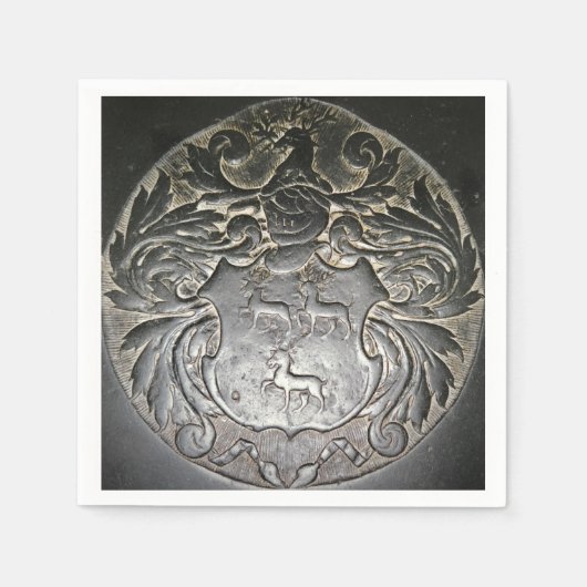 Roane Coat of Arms Cocktail Napkin Serviette (Vorderseite)