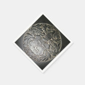 Roane Coat of Arms Cocktail Napkin Serviette (Ecke)