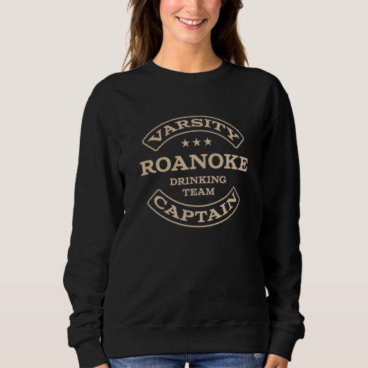 Roanoke Drinking Team Captain Virginia Beer Va Bo Sweatshirt (Vorderseite)