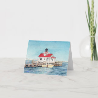 Roanoke-Insel-Leuchtturm Notecard Karte