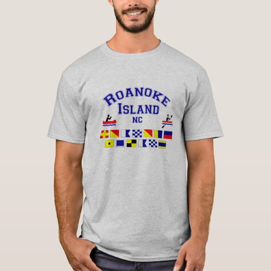 Roanoke-Insel NCsig-Flagge T-Shirt (Vorderseite)