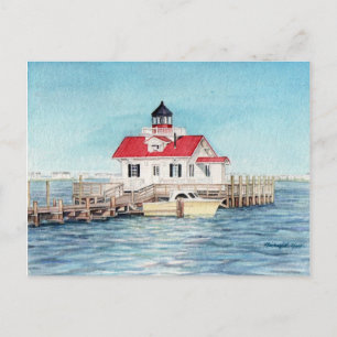 Roanoke Island Lighthouse Postcard Postkarte