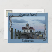 Roanoke Island Lighthouse Postkarte (Vorne/Hinten)