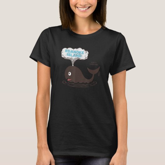 Roanoke Island  NC Summertime Vacationing Whale Sp T-Shirt (Vorderseite)