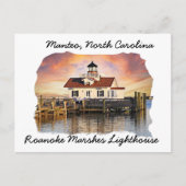 Roanoke Marshes Lighthouse Manteo NC Postcard Postkarte (Vorderseite)