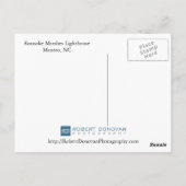 Roanoke Marshes Lighthouse Postkarte (Rückseite)
