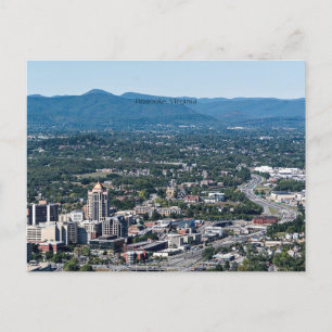 Roanoke, Panoramaaussicht auf Virginia, Postkarte